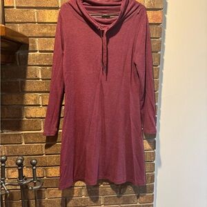 Talbots Burgundy Long Sleeve Dress